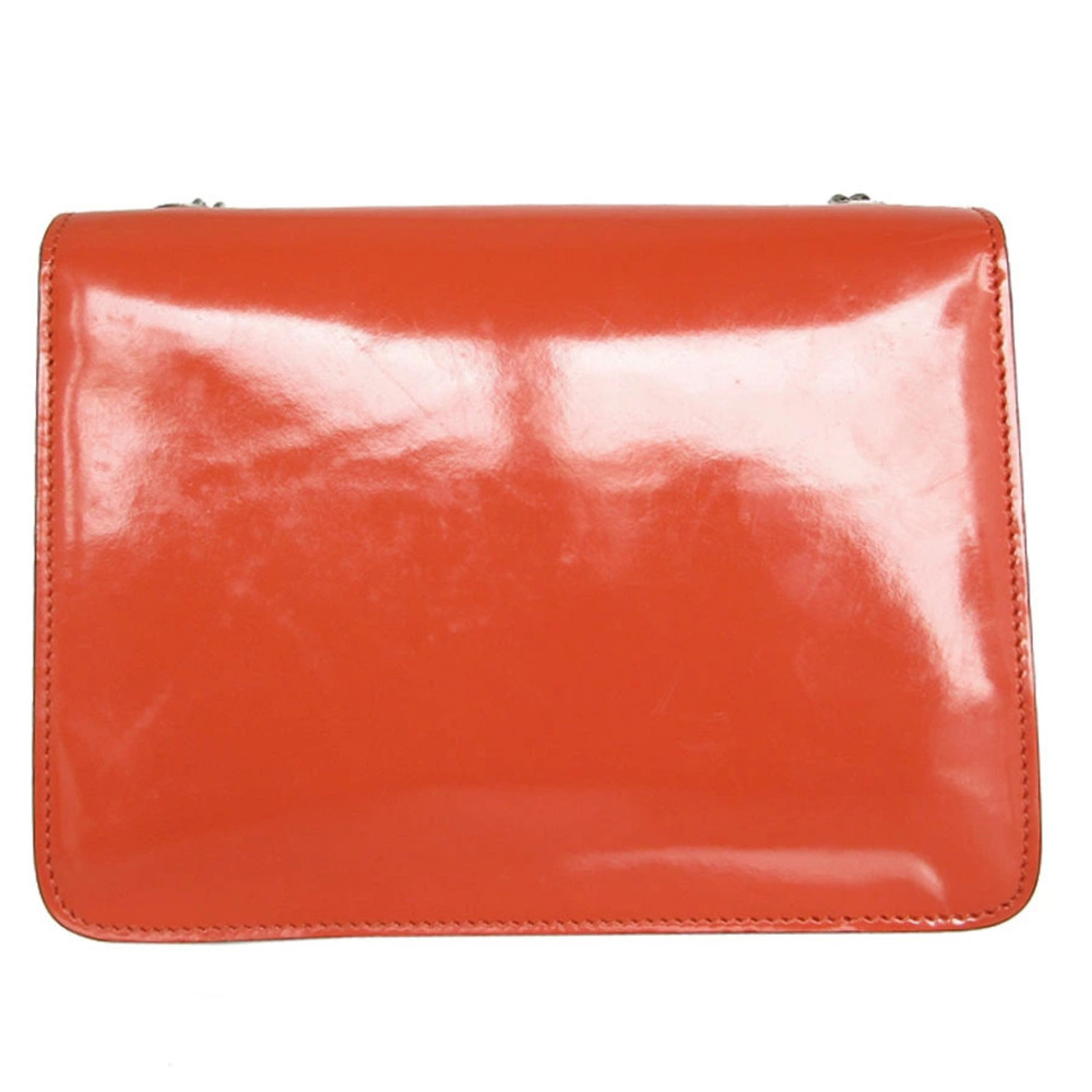 Gucci Bag Interlocking Leather GG Shoulder Crossbody Silver Orange